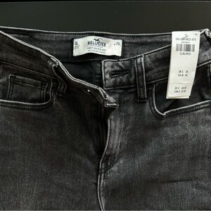 NWT Hollister Mid Rise Washed Black Bootcut Jean